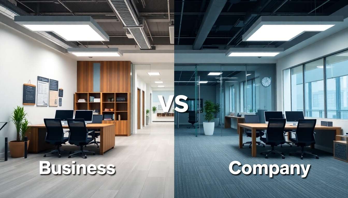 Différences entre entreprise et société