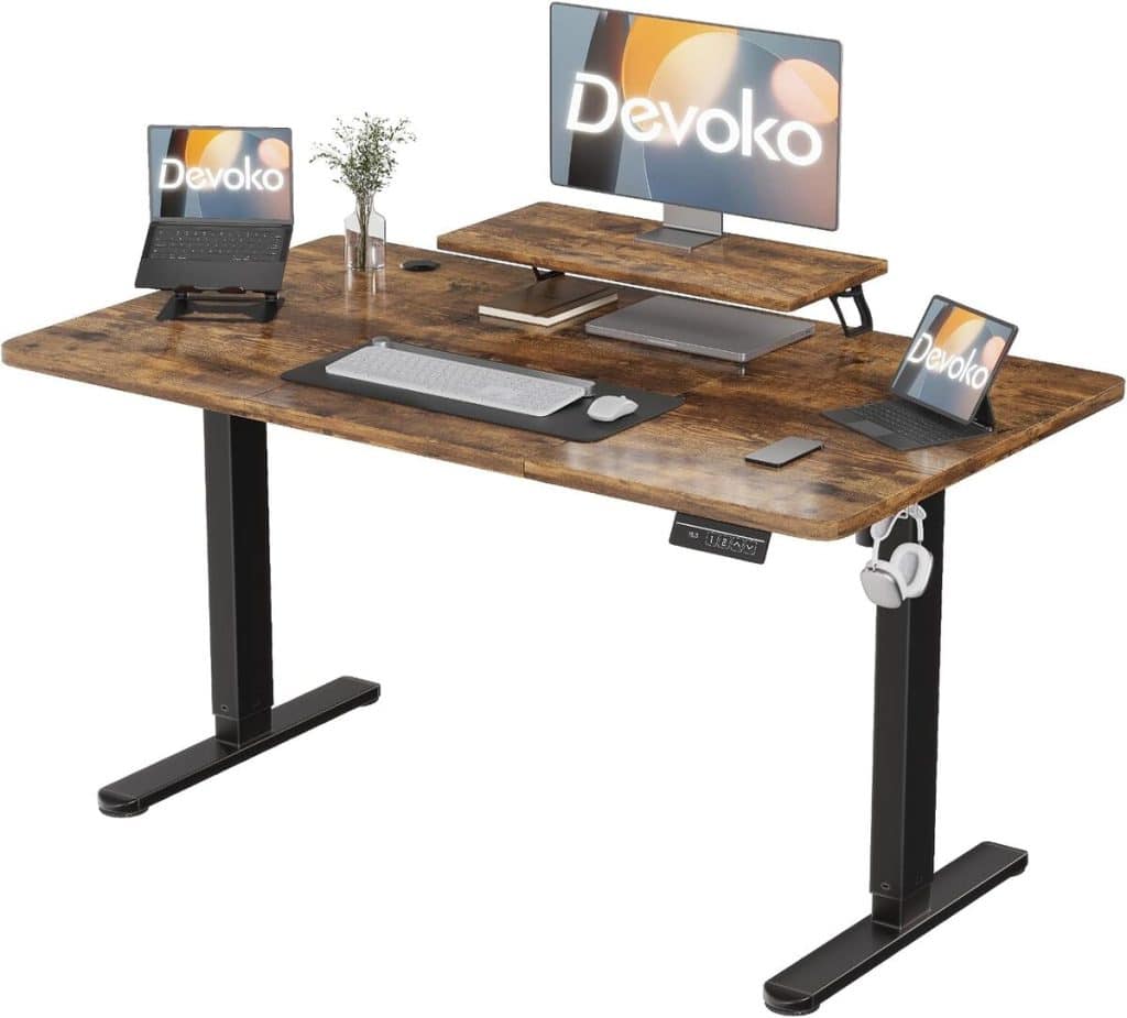 Test : bureau assis-debout Devoko 160 × 70 cm, confort et ergonomie