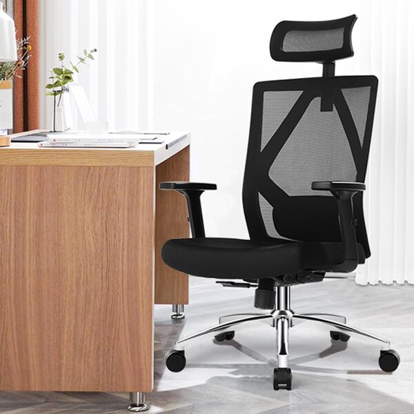 Daccormax Chaise Bureau Ergonomique, Fauteuil de Bureau 200KG, Siège Bureau avec Coussin en Mousse à Mémoire