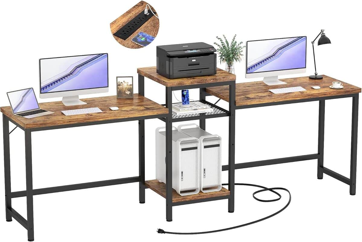 Test : bureau double Unikito avec prises et rangement