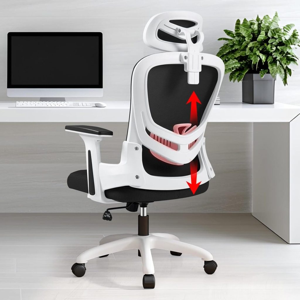 Test : chaise de bureau LIMBALAY ergonomique blanche 200KG