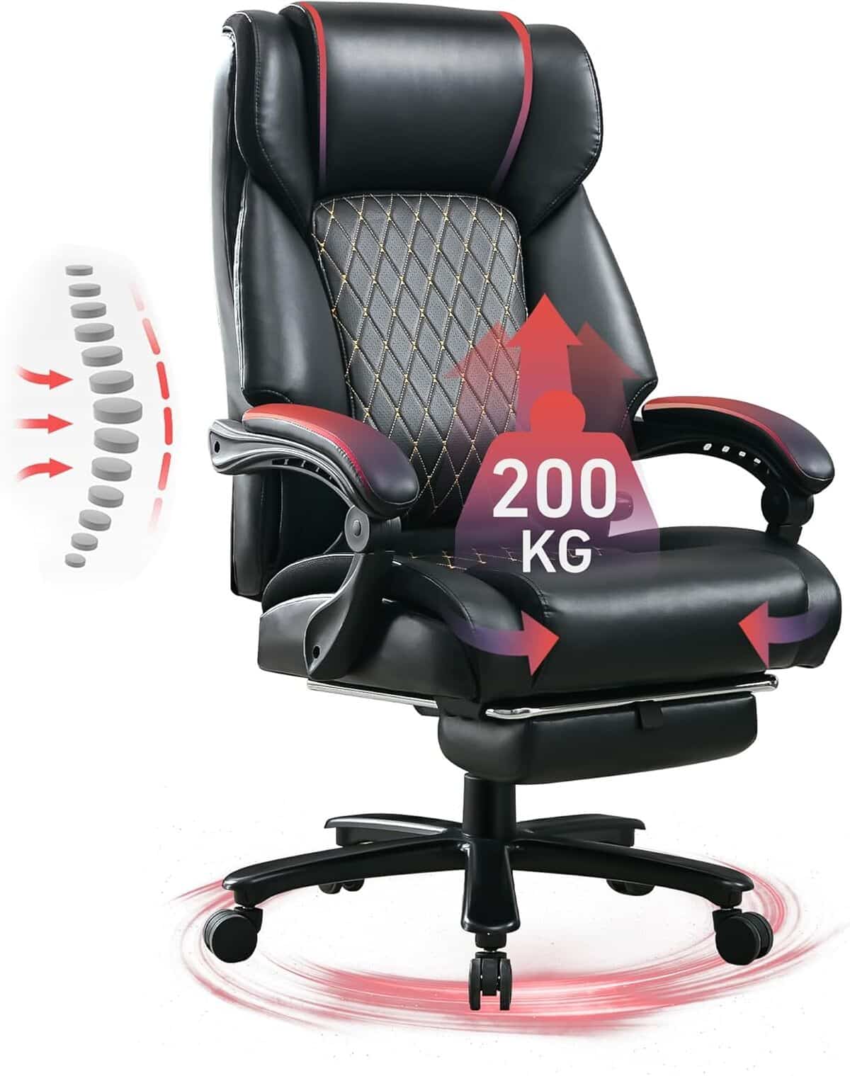 Test : fauteuil de bureau BRTHORY 200 KG confort et ergonomie