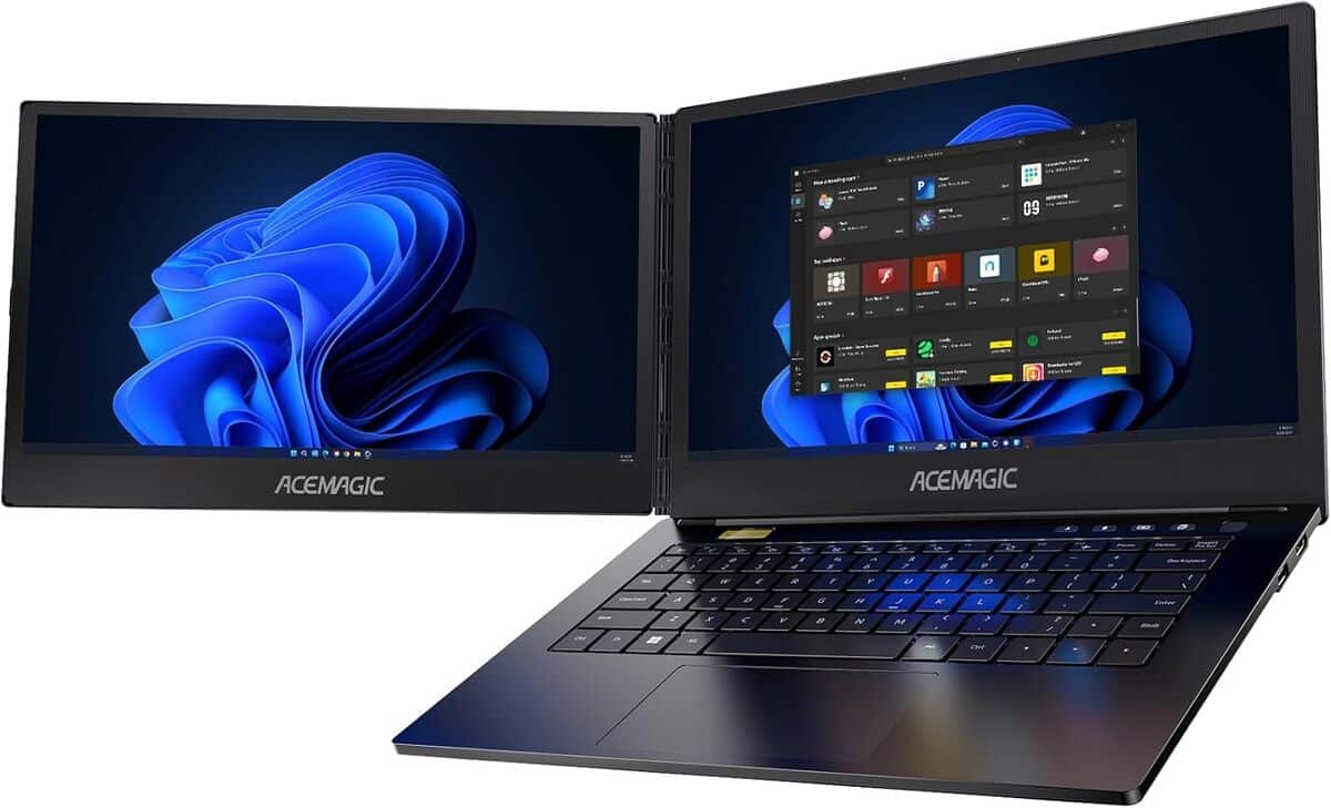 Test : ordinateur portable Acemagic X1 dual écran, puissant et polyvalent