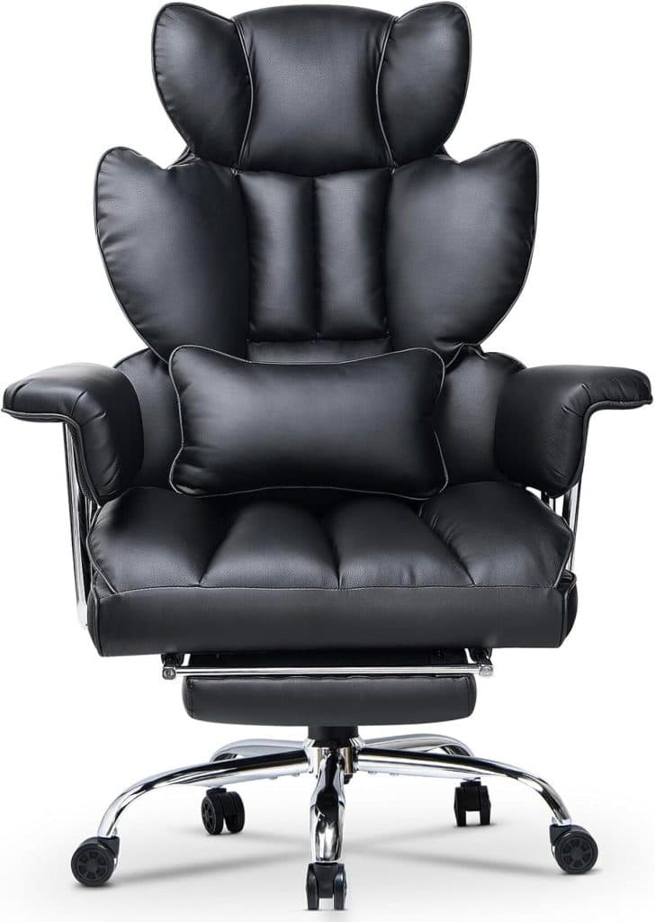 Test : chaise de bureau ergonomique naspaluro avec repose-pieds et appui lombaire noir