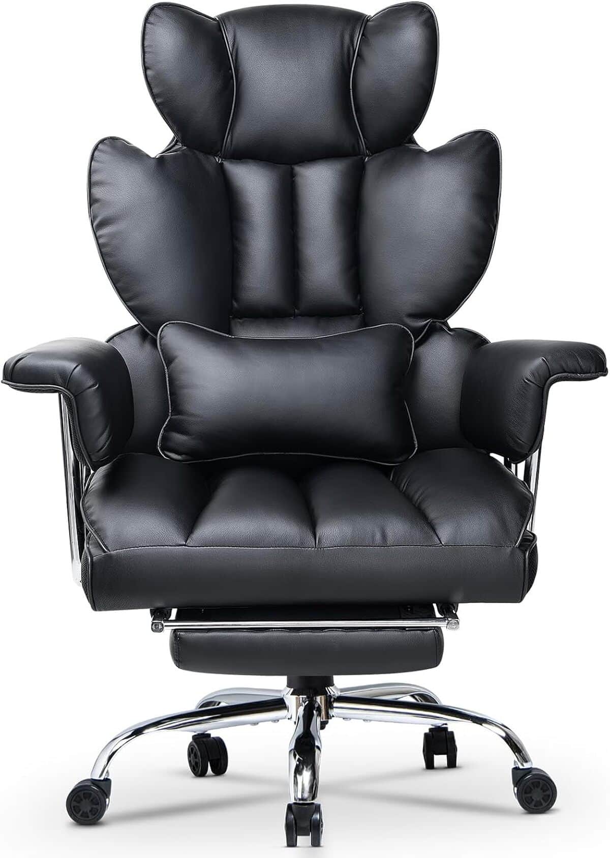 Test : chaise de bureau ergonomique naspaluro avec repose-pieds et appui lombaire noir