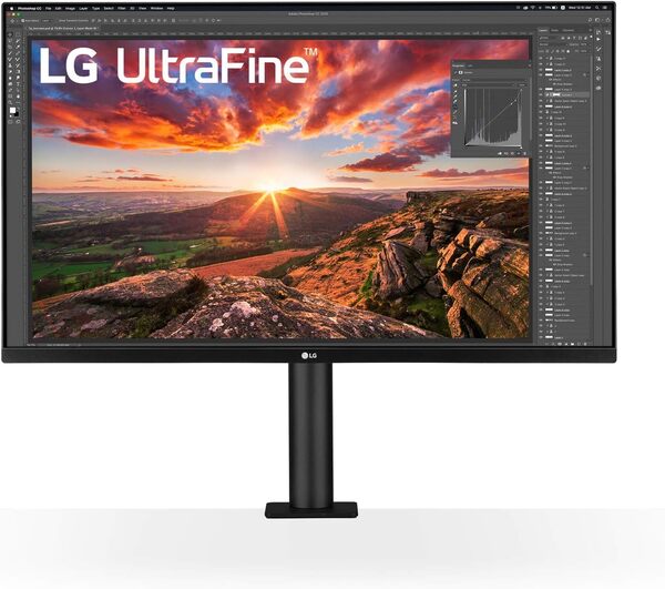LG Electronics LG ERGO UltraFine 32UN880P-B Ecran PC 4K 32' - dalle IPS résolution 3840x2160, 5ms 60Hz, HDR 10, DCI-P3 95%, pied ergonomique réglable, USB-C (60W), haut-parleurs