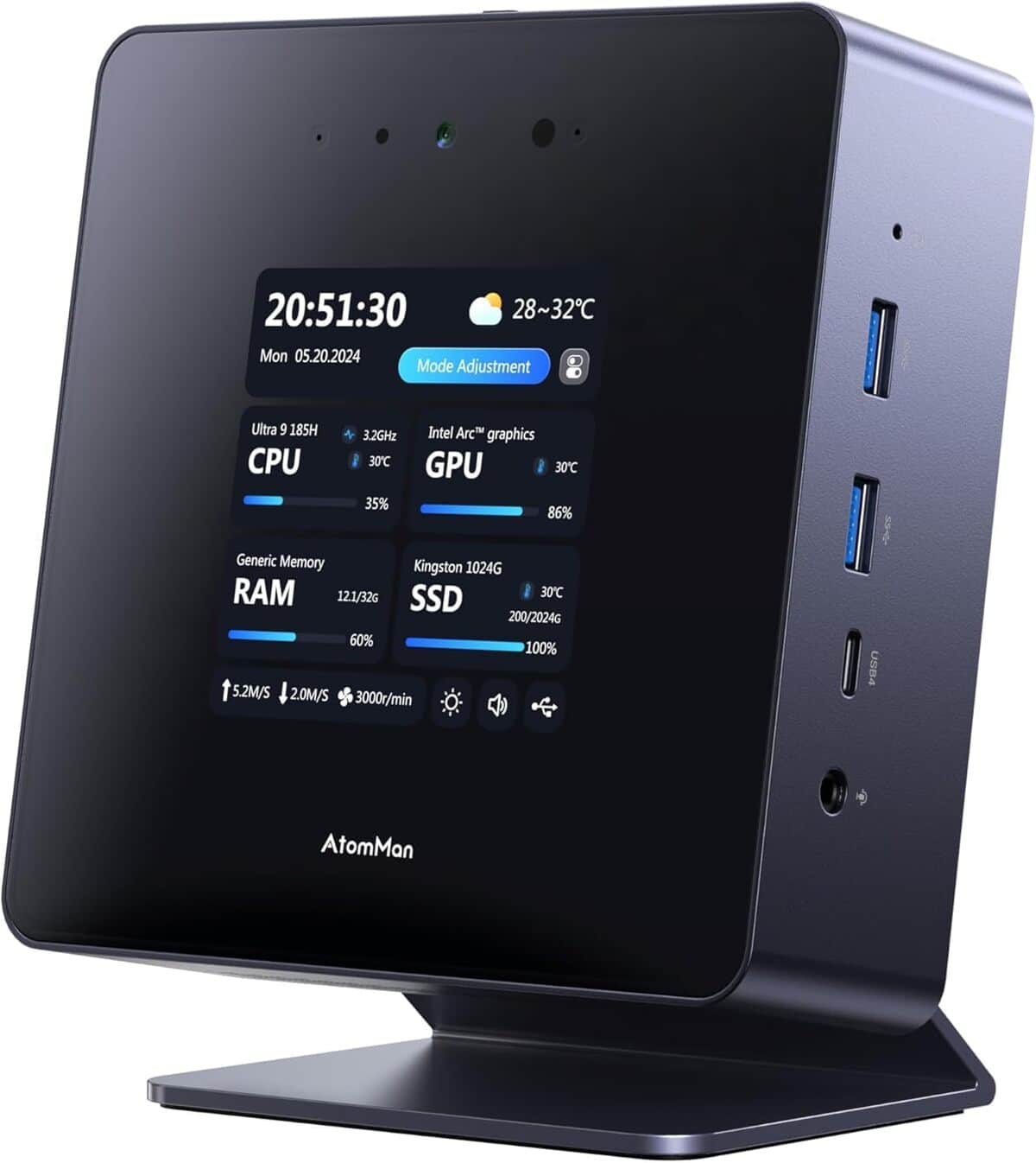 Test du AtomMan X7 Ti Mini PC Barebone : puissance et connectivité
