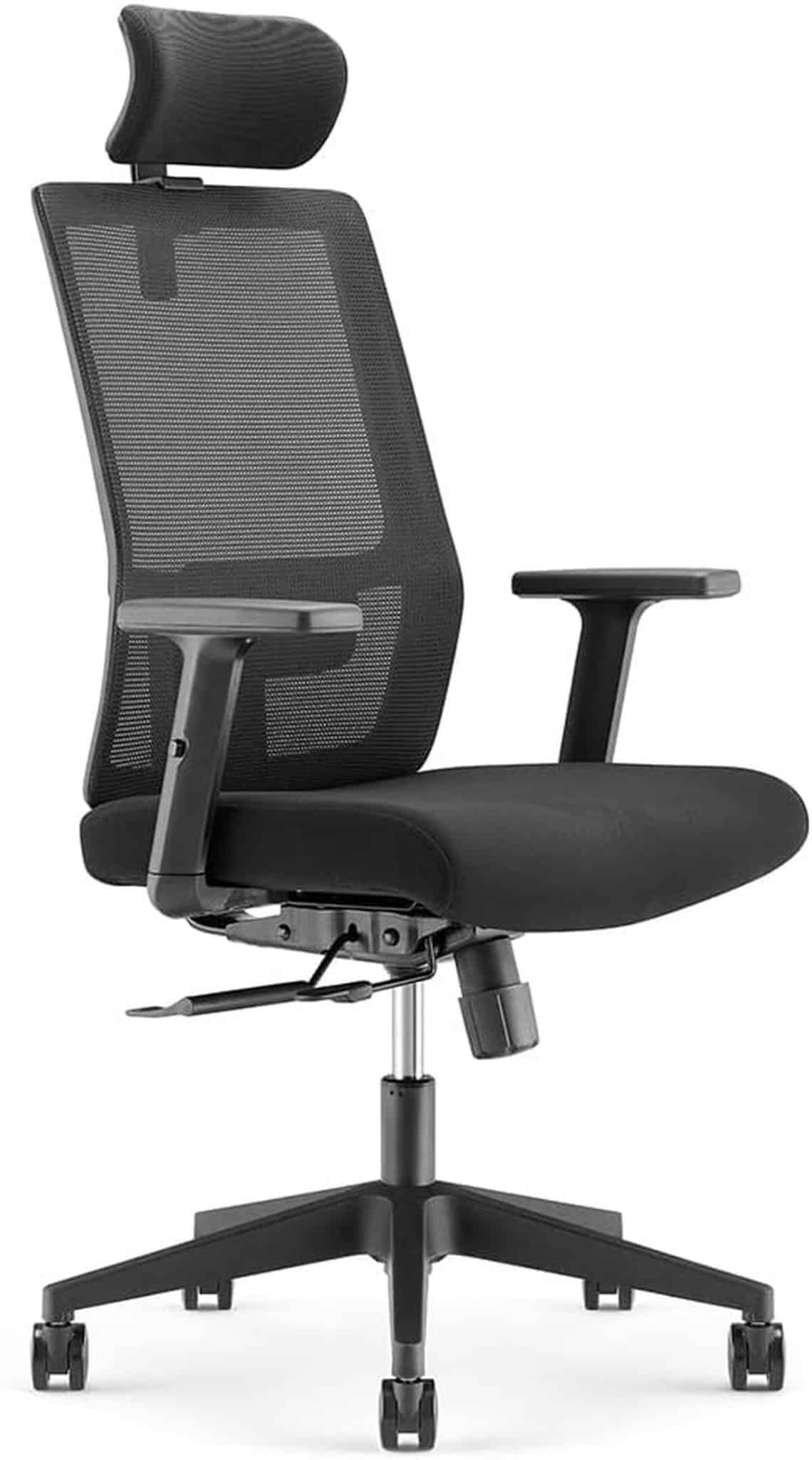 Test : fauteuil de bureau confort noir avec soutien lombaire et hauteur réglable