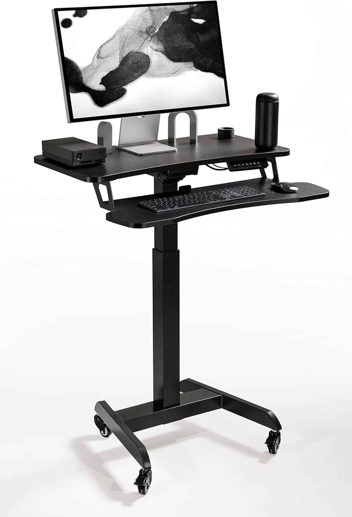 Test : oCOMMO station de travail mobile réglable 80 cm noir