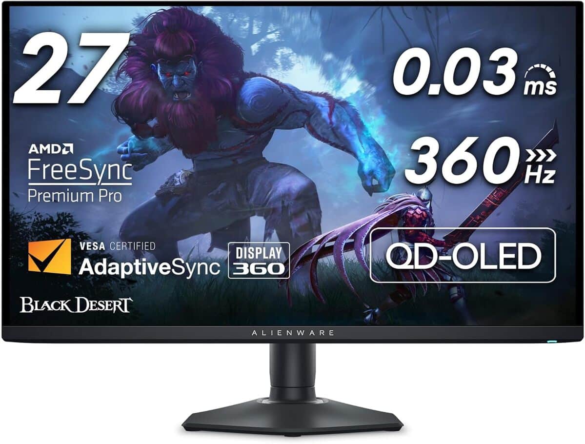 Test de l'écran Alienware AW2725DF 27" : gaming QHD à 360Hz
