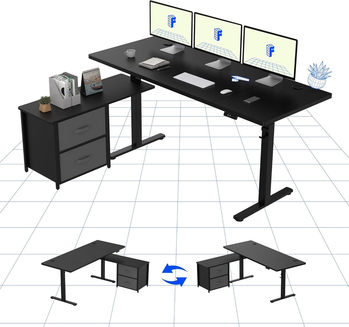 Test du bureau Flexispot en L : confort ajustable à mémoire