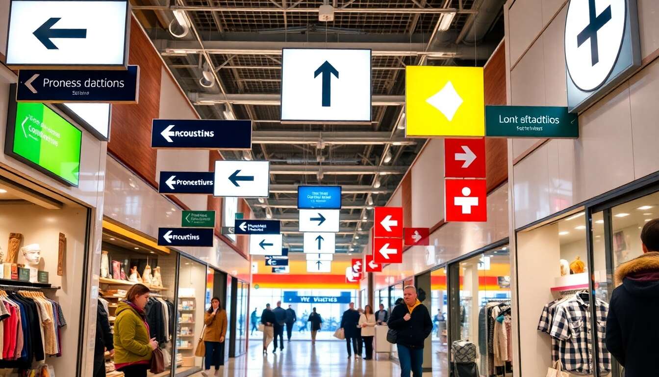Comprendre le r&ocirc;le des panneaux directionnels en magasin