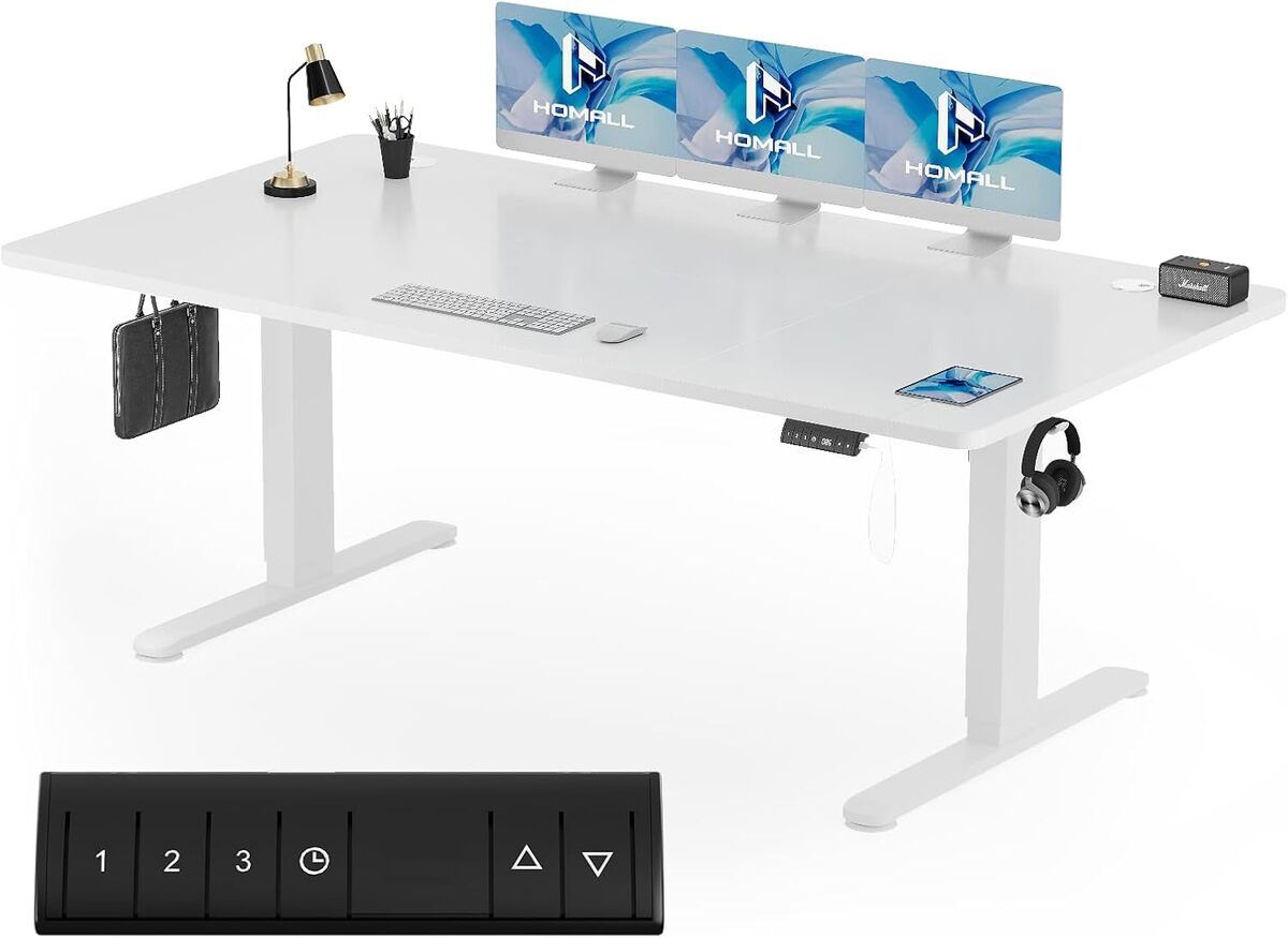 Test : bureau réglable Homall 200x80 cm électrique