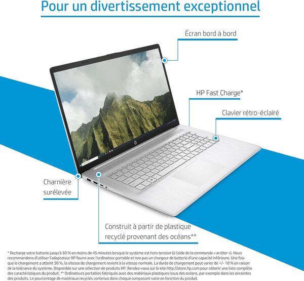 HP Laptop 17-cn2001sf PC Portable 17.3