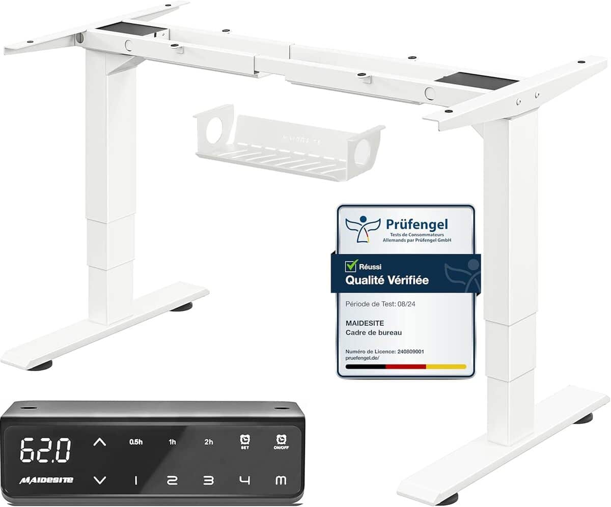 Test du MAIDeSITe T2 Pro Plus : bureau électrique assis-debout puissant