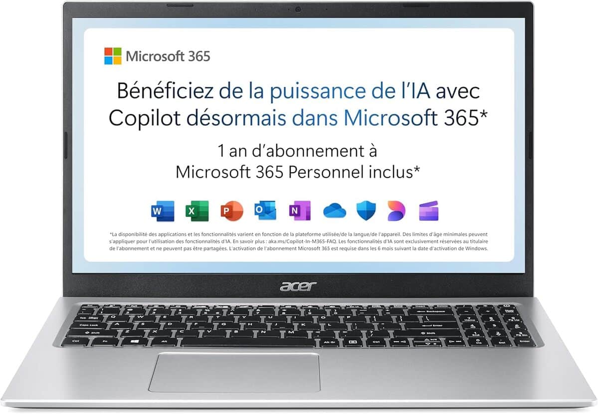 Test : portable Acer Aspire 1 A115-32-C3AK 15, 6'' Full HD