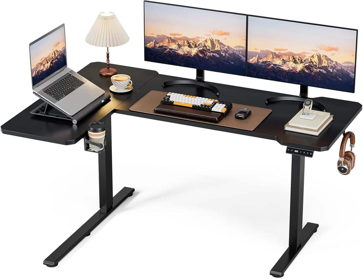 Test du bureau debout électrique Acrolix en L : design et fonctionnalité
