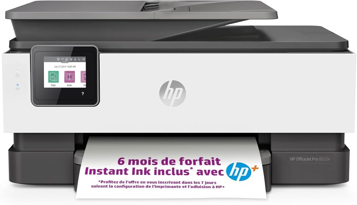 Test imprimante HP OfficeJet Pro 8022e : performance multifonction doublée