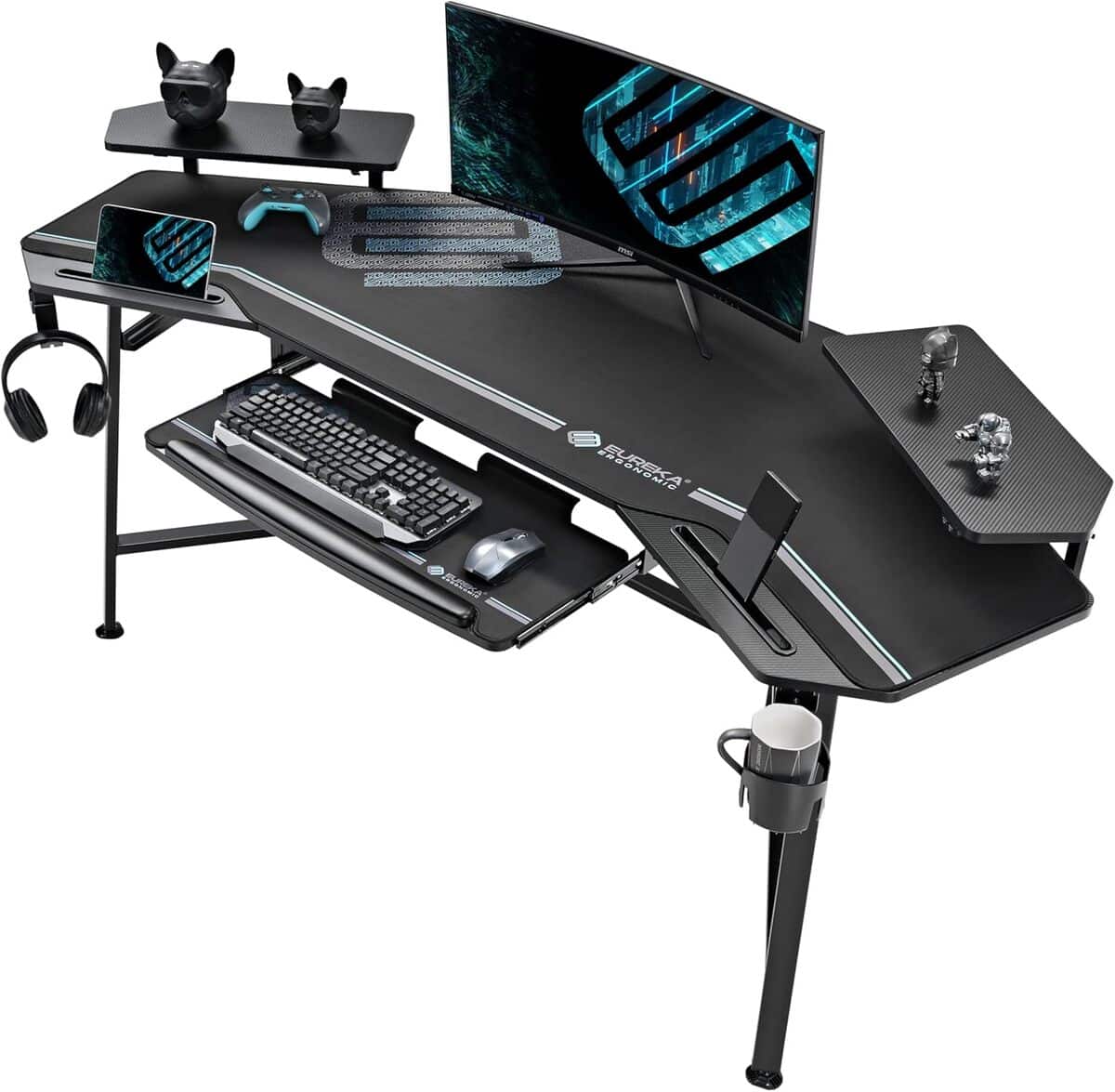 Test : bureau gaming LED Eureka Ergonomic 182x76cm