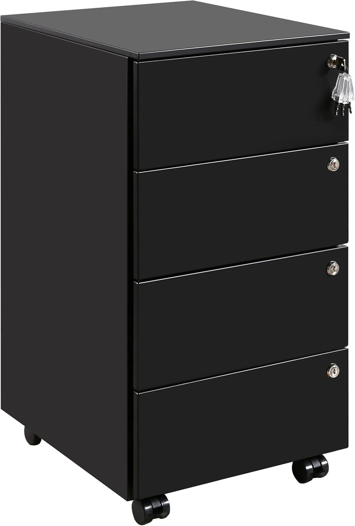 Test caisson bureau LVSTEEL : rangement mobile et sécurisé