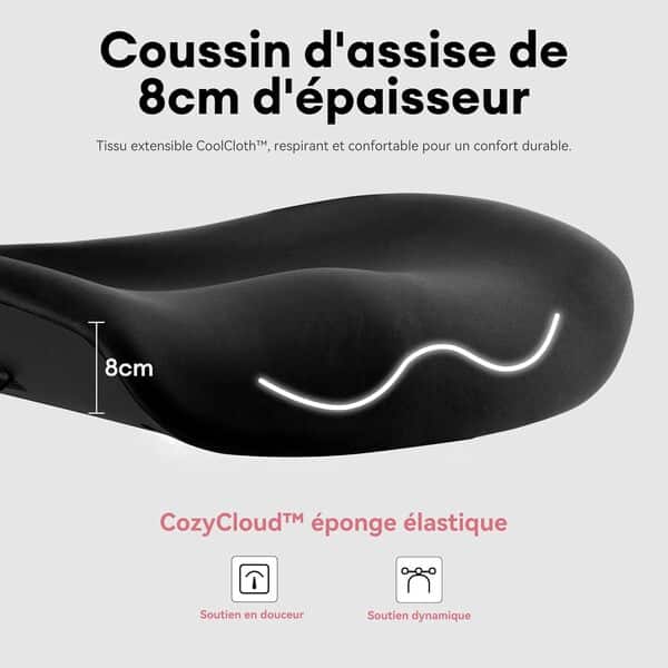 MUSSO E80 Muse FemmePosture™ Chaise de Bureau Ergonomique, pour Femme, Inclinaison à 135° et Soutien Lombaire 3D, Appui-tête 4D de 17 cm, Repose-Pieds Extensible, réglage de la Profondeur et de la