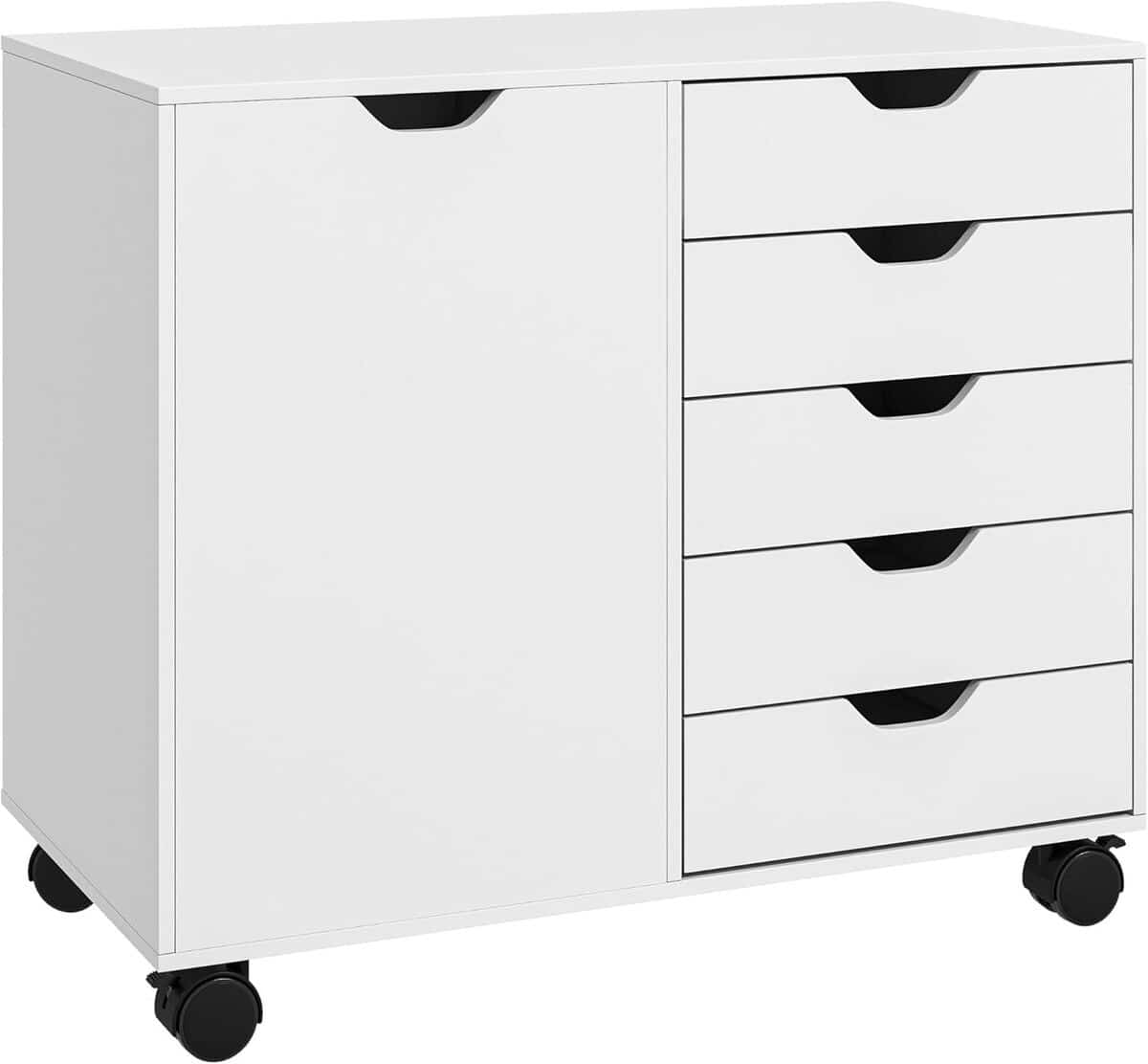 Test : caisson mobile HOMCOM avec 5 tiroirs et 1 porte