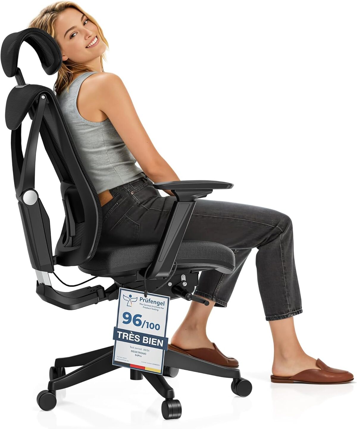 Test chaise de bureau ergonomique Desktronic : confort et soutien lombaire