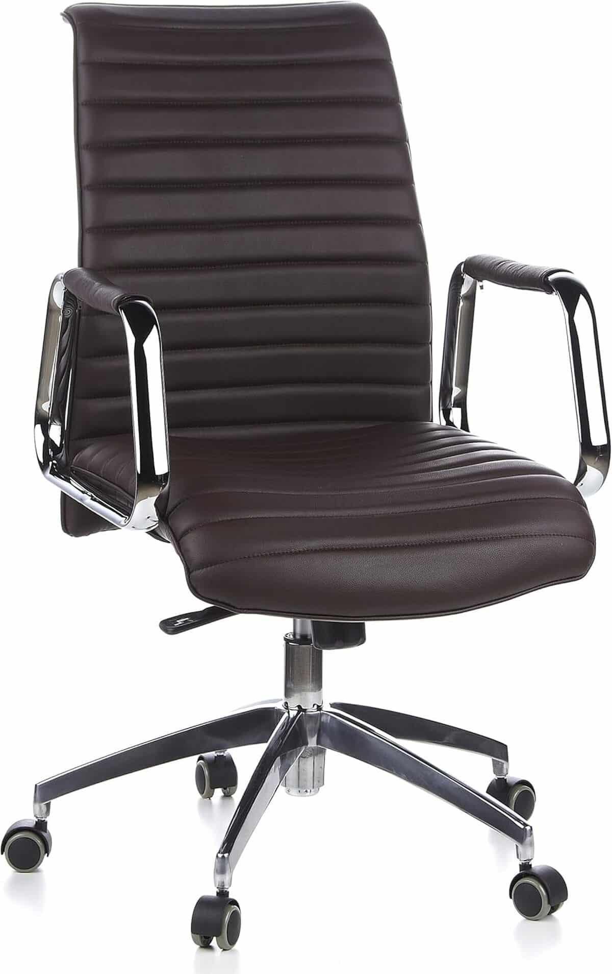 Test du fauteuil de direction hjh OFFICE ASPERA 10 en cuir marron