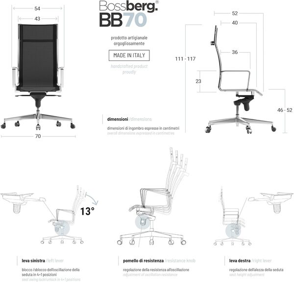 Chaise de Bureau Ergonomique, Fauteuil de Bureau Confortable et Réglable en Hauteur, Siège Pivotant pour Maison et Télétravail - Noir Absolu
