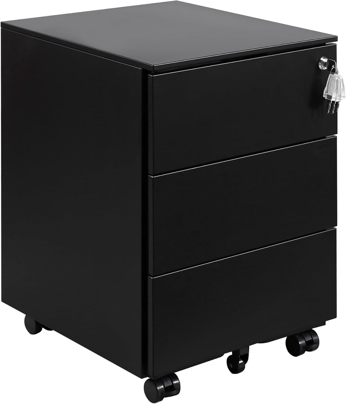 Test : caisson bureau HOMSTEEL noir à tiroirs et serrure