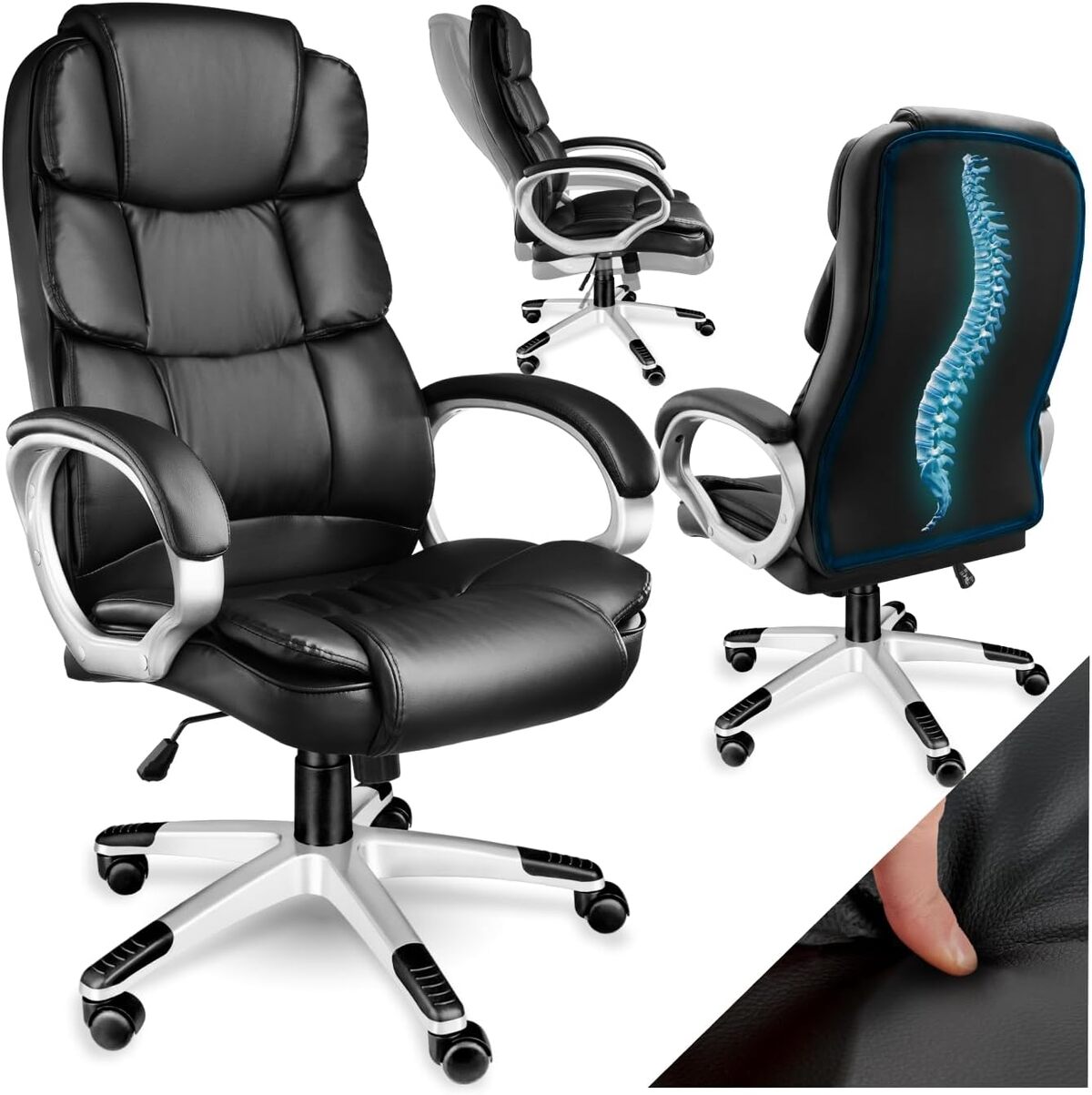 Test : chaise de bureau gaming TecTake® noir ergonomique