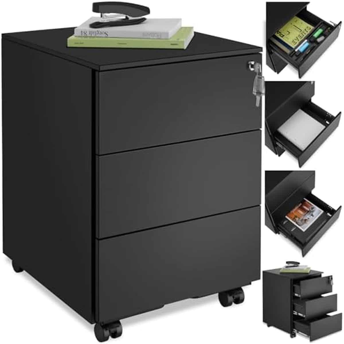 Test du caisson de bureau TecTake® : meuble de rangement métallique