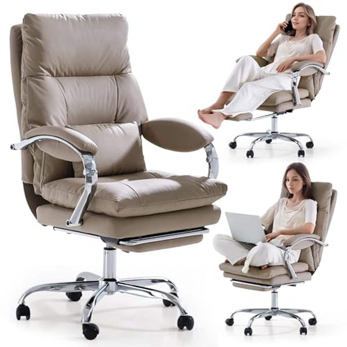 Test : fauteuil de bureau Emiah avec repose-pieds ergonomique