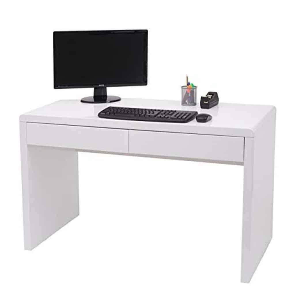 Test : bureau Mendler HWC-G51 blanc brillant 100x60 cm