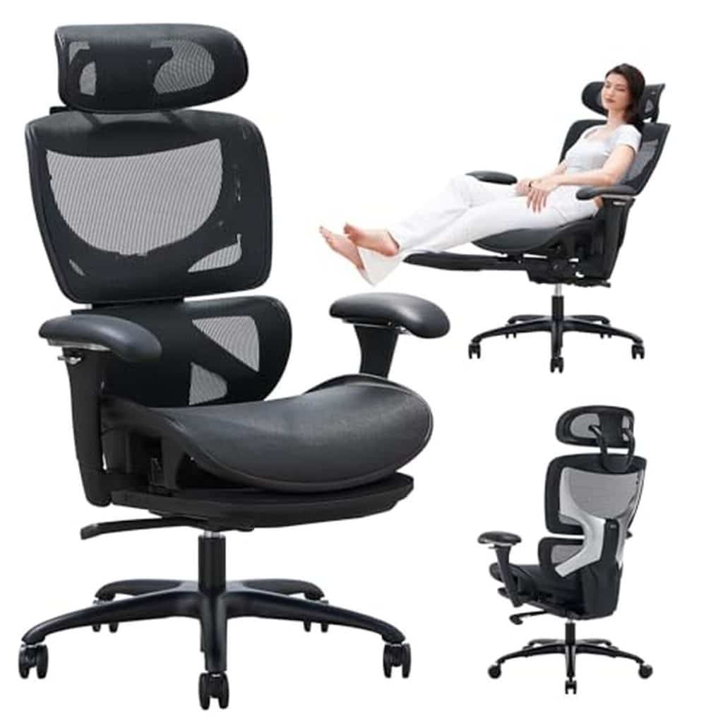 Test : chaise de bureau ergonomique Colamy avec repose-pieds