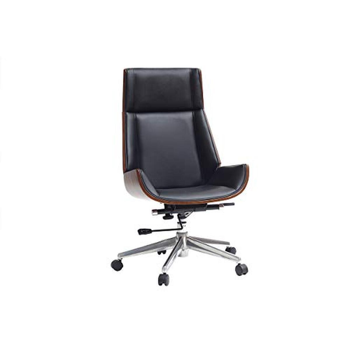 Test Miliboo Curved : fauteuil de bureau noir et noyer design