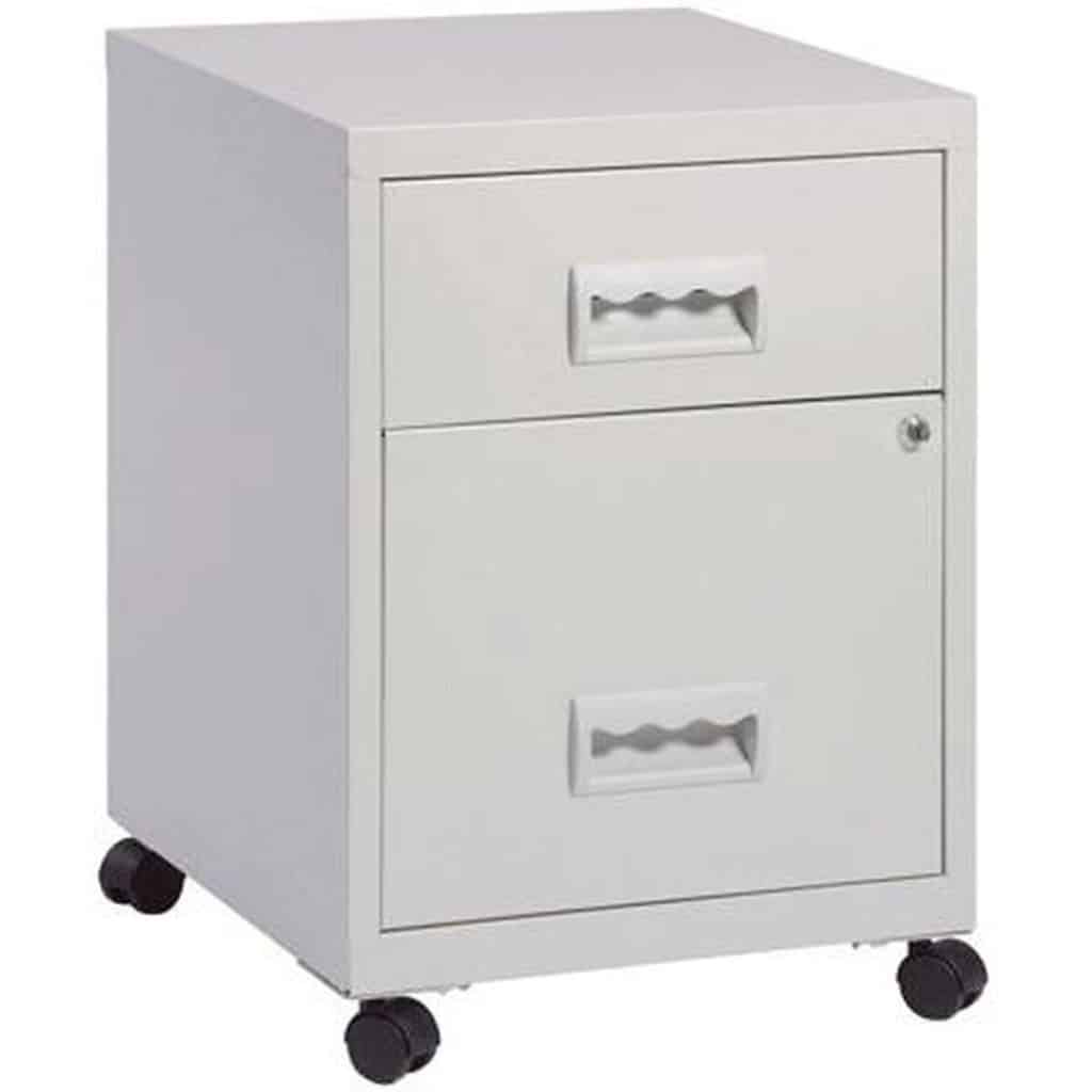 Test : caisson métallique sur roulettes, 2 tiroirs pratique et mobile