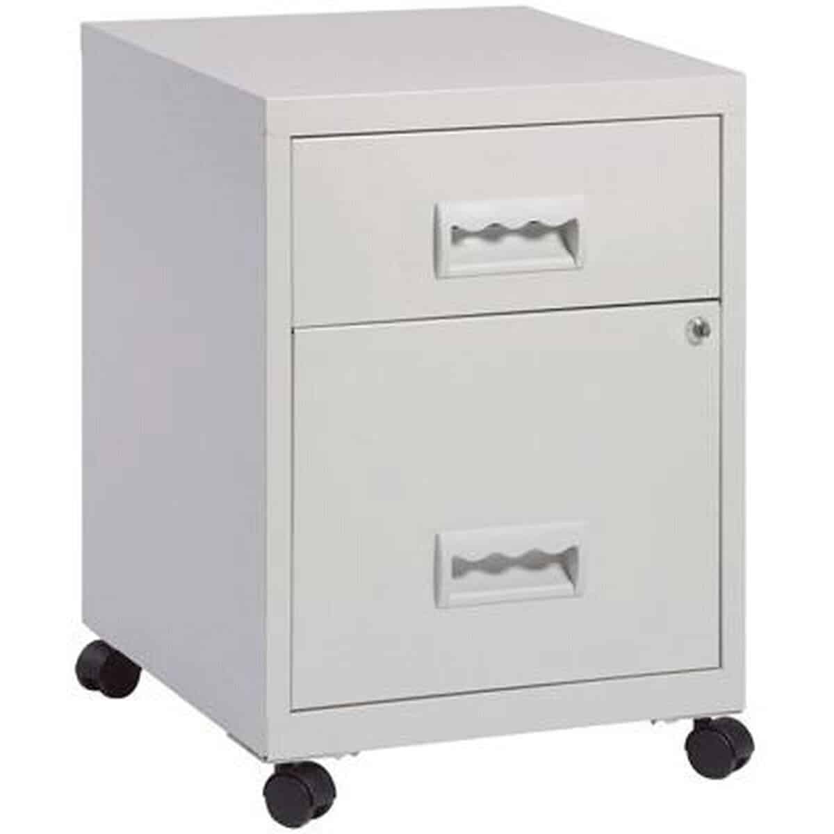 Test : caisson métallique sur roulettes, 2 tiroirs pratique et mobile