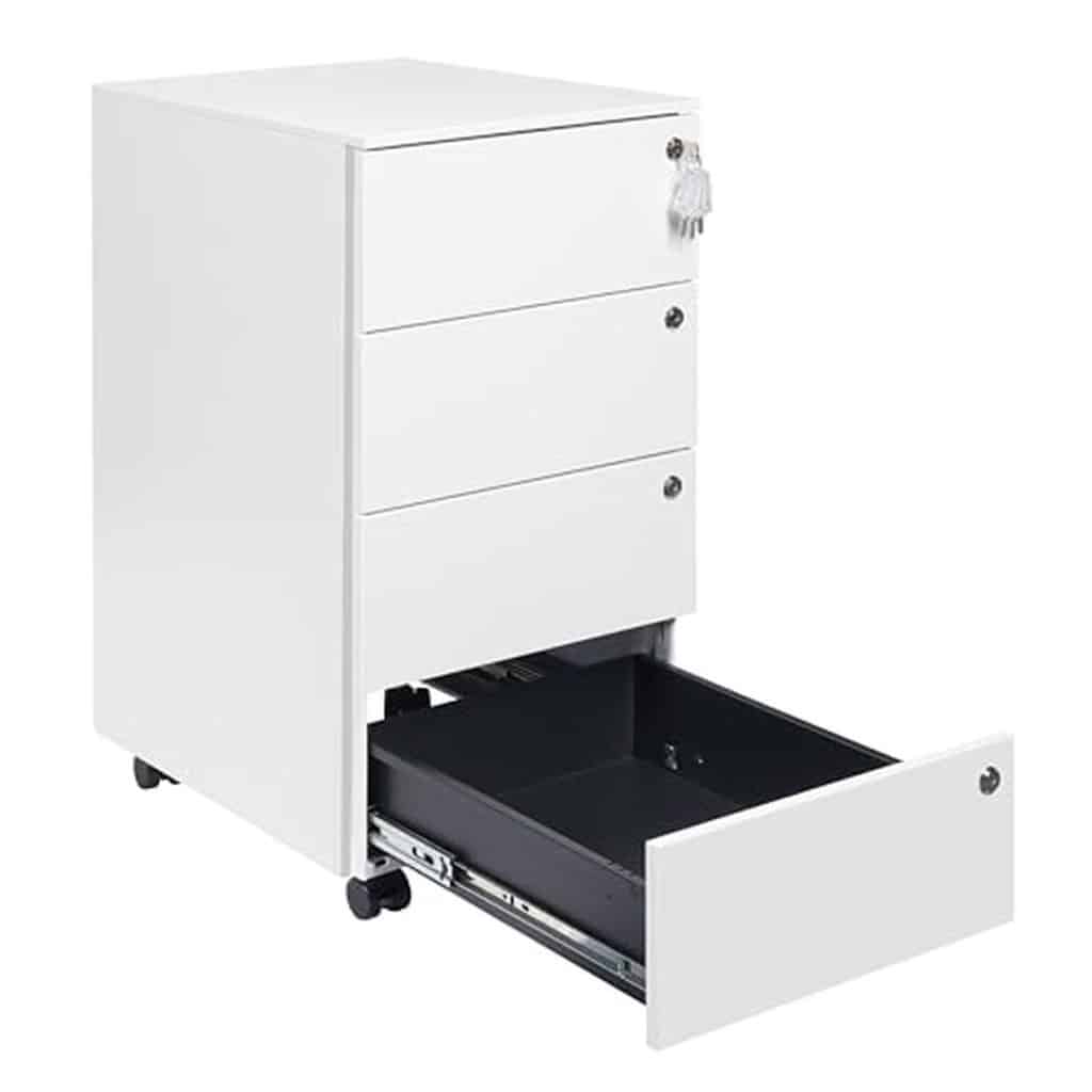 Test du caisson LVSTEEL : rangement mobile à 4 tiroirs verrouillables