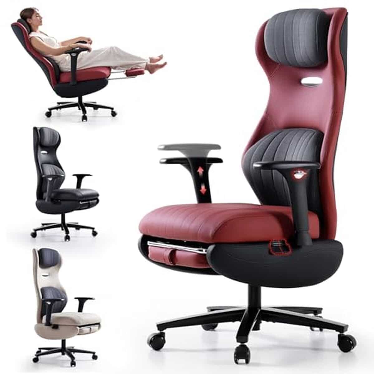 Test : fauteuil de bureau ergonomique Emiah avec repose-pieds et support lombaire
